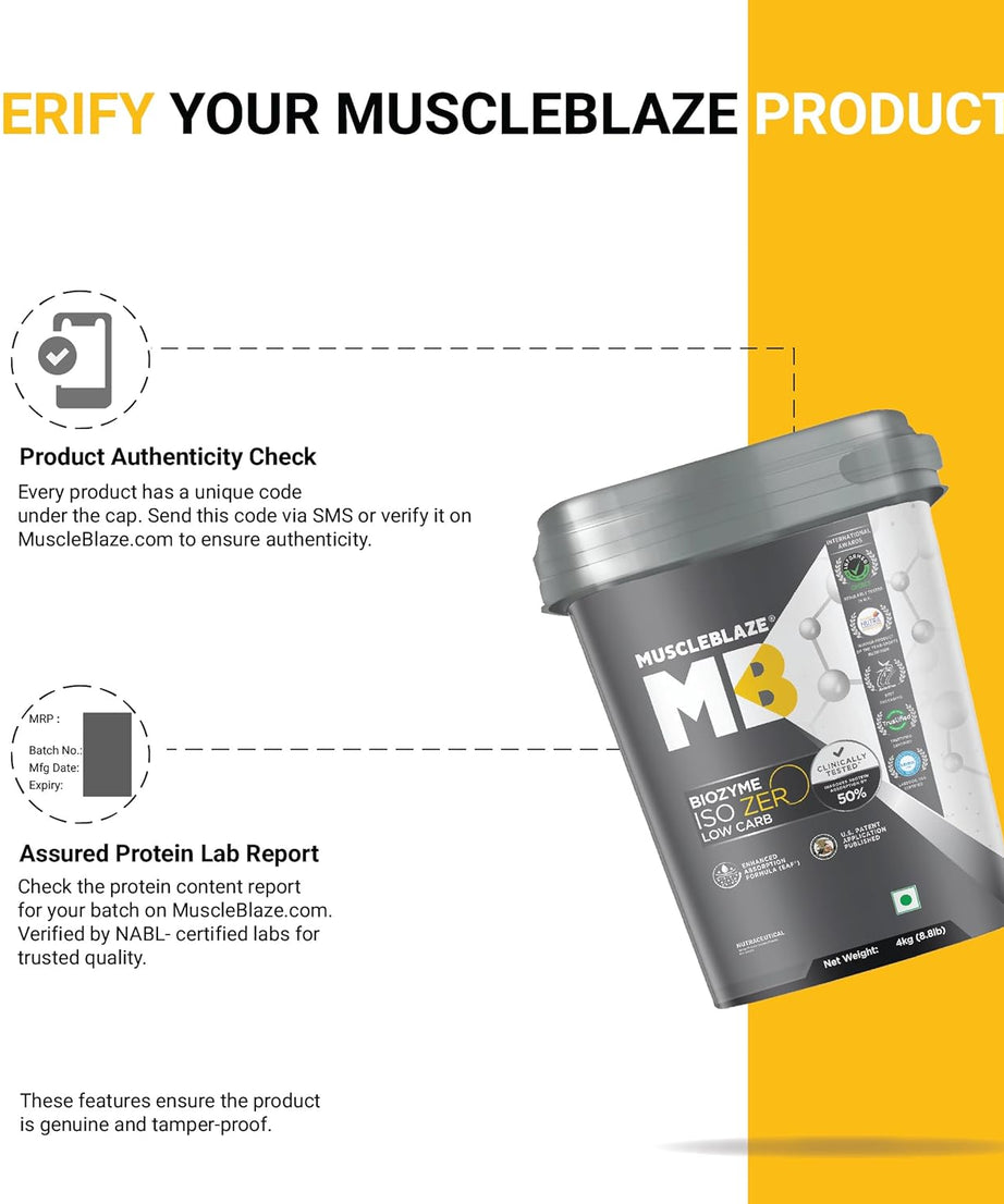 Muscleblaze Biozyme Iso Zero Low Carb Ice Cream 4kg
