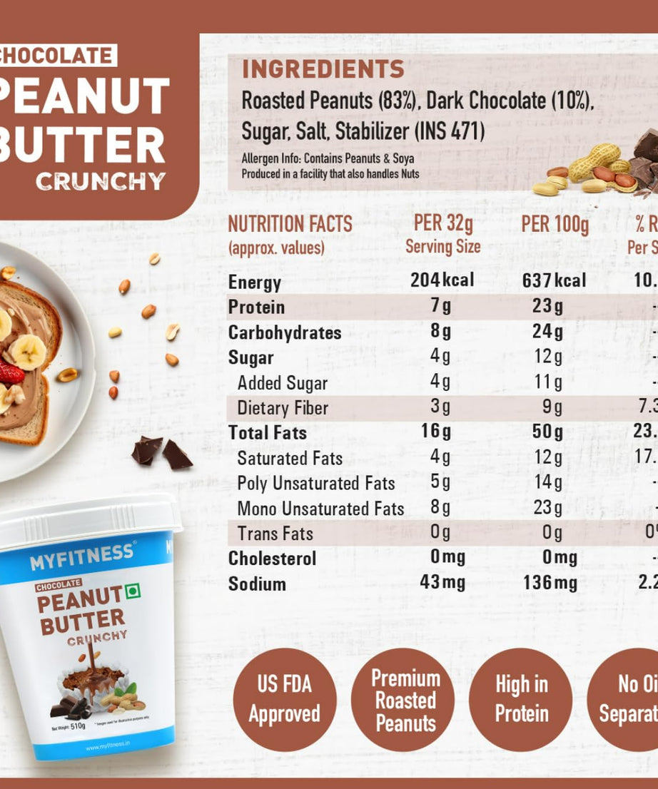 My Fitness Chocolate Peanult Butter Crunchy 510g