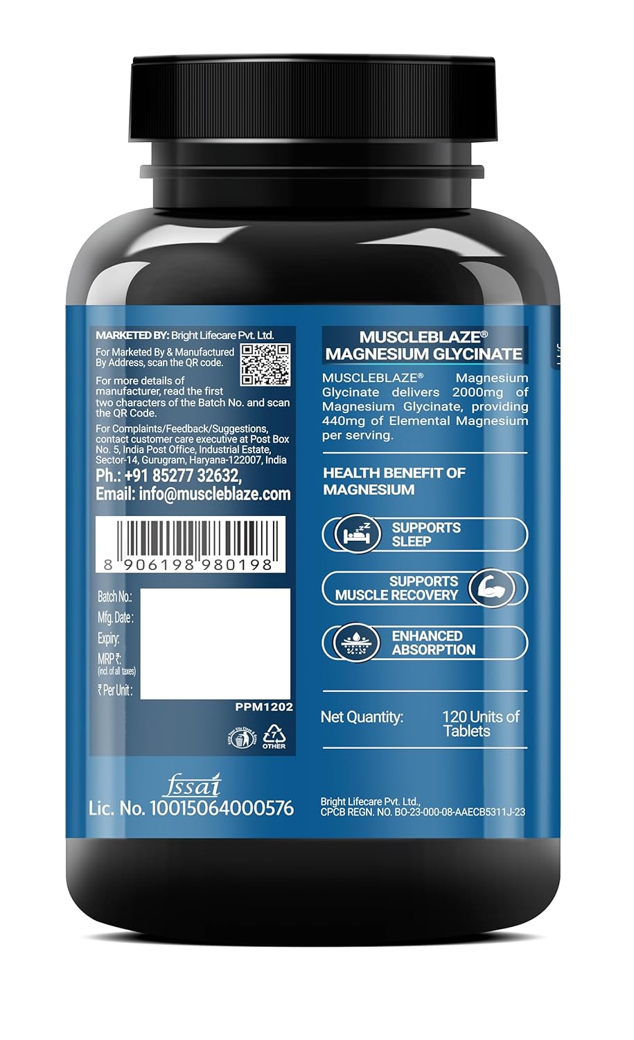 Muscleblaze Magnesium Glycinate 2000 mg