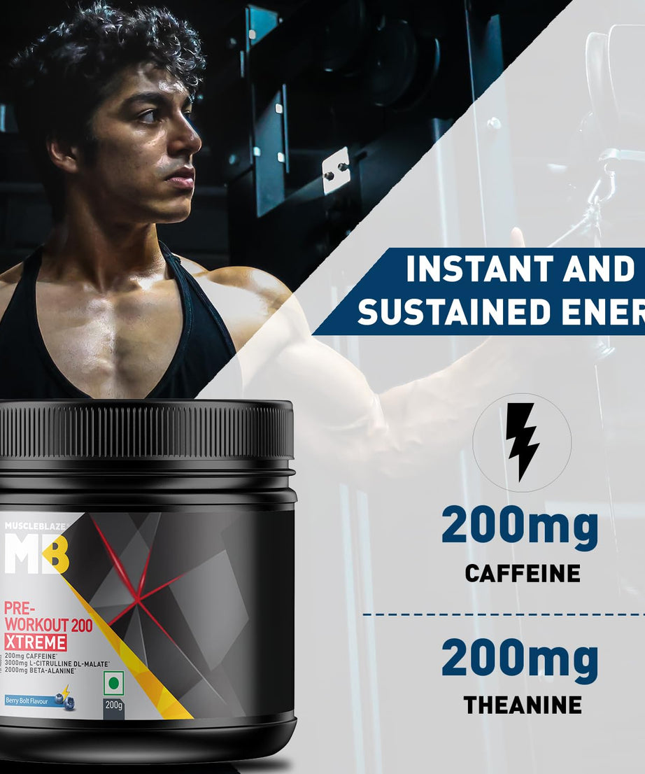MuscleBlaze Pre-Workout 200 Xtreme 200g
