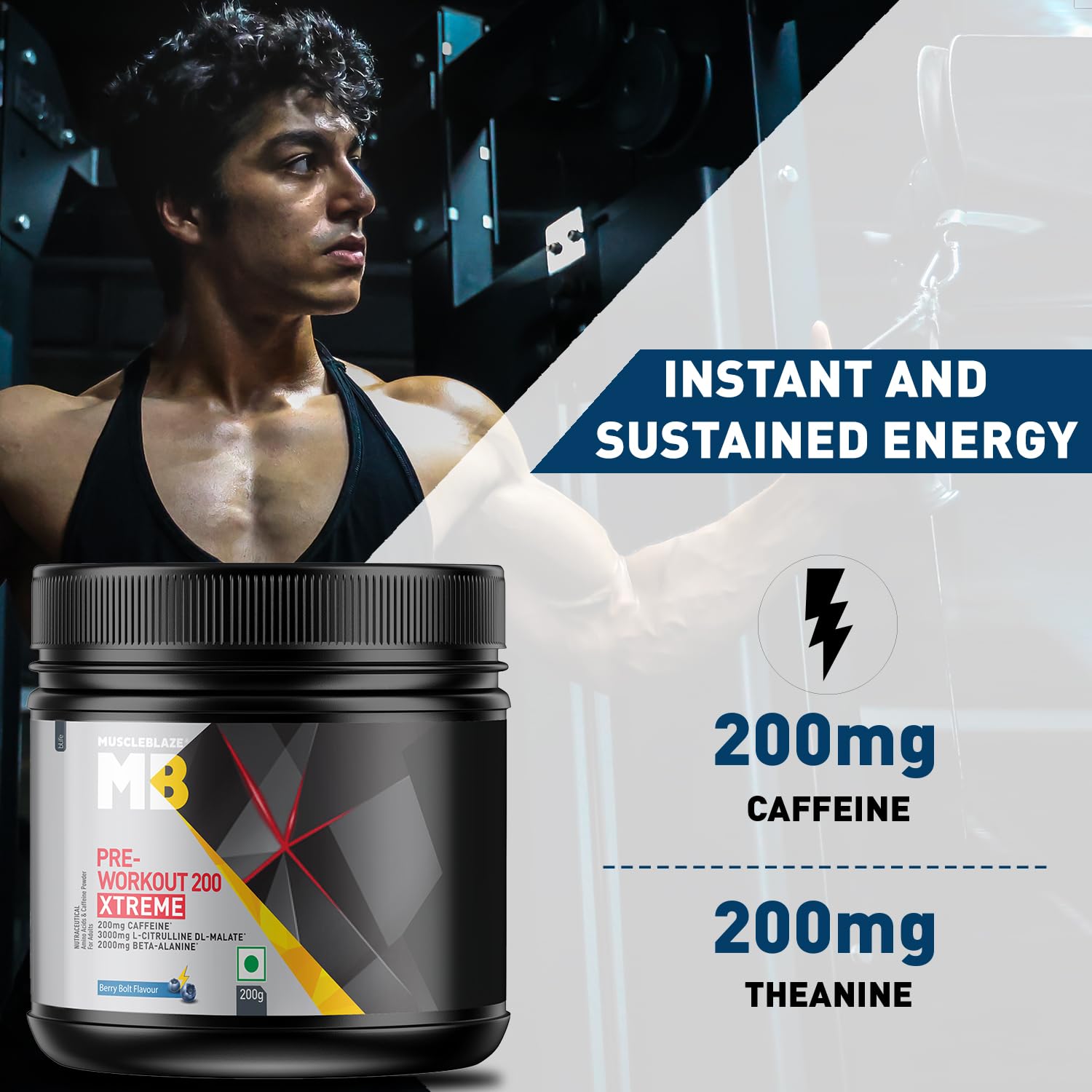 MuscleBlaze Pre-Workout 200 Xtreme 200g
