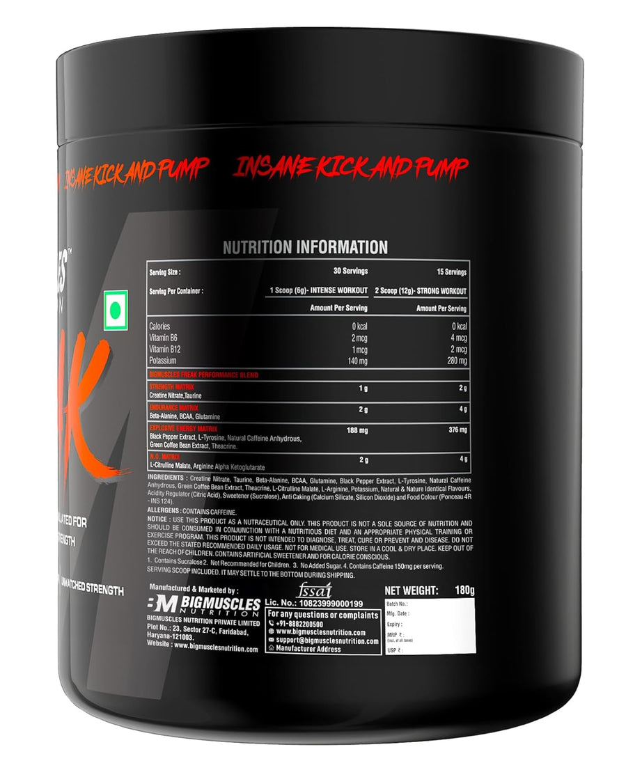 Bigmuscles Freak Preworkout 180g