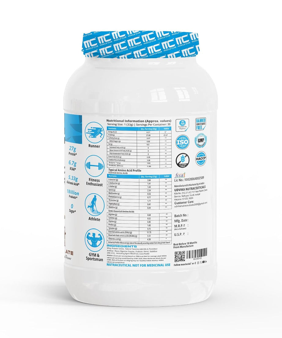 Muscle Club Isolate 100% Protein 1kg