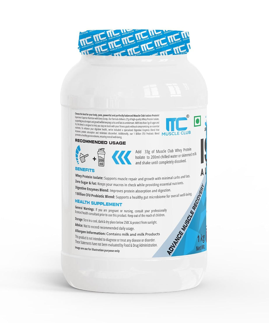 Muscle Club Isolate 100% Protein 1kg