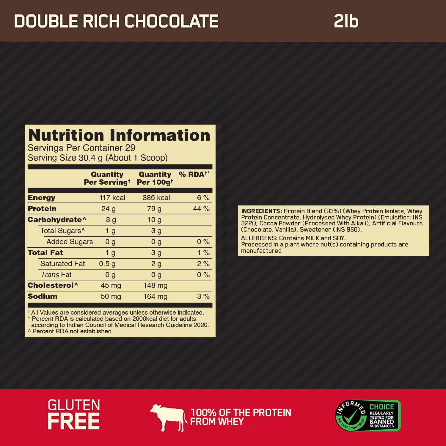 Optimum Nutrition Gold Standard 100% Whey 907g
