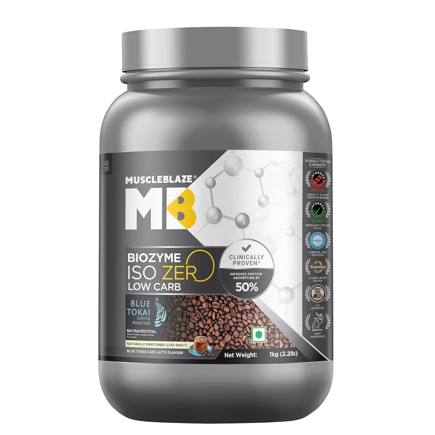 Muscleblaze Biozyme Iso Zero Low Carb 1kg
