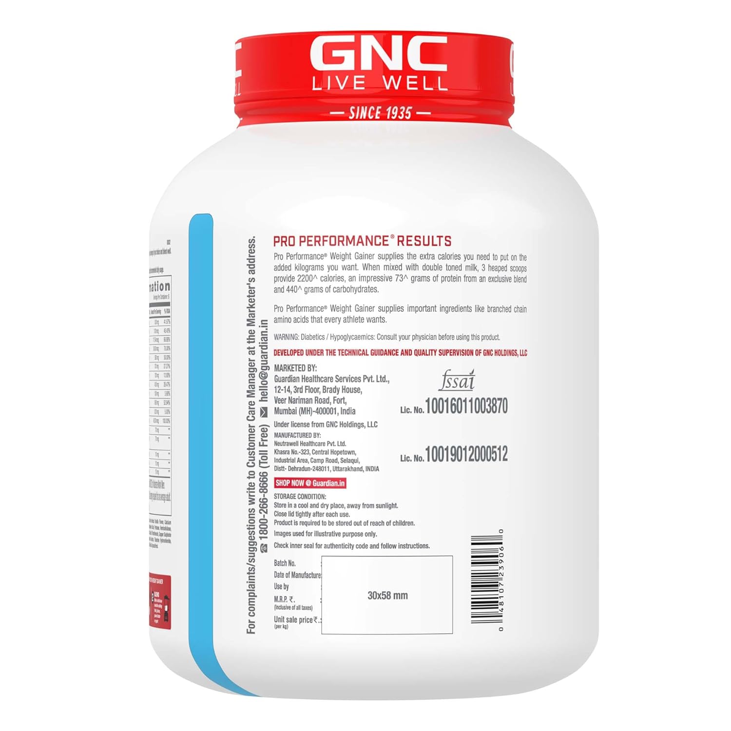 GNC Pro Performance Weight Gainer 3kg