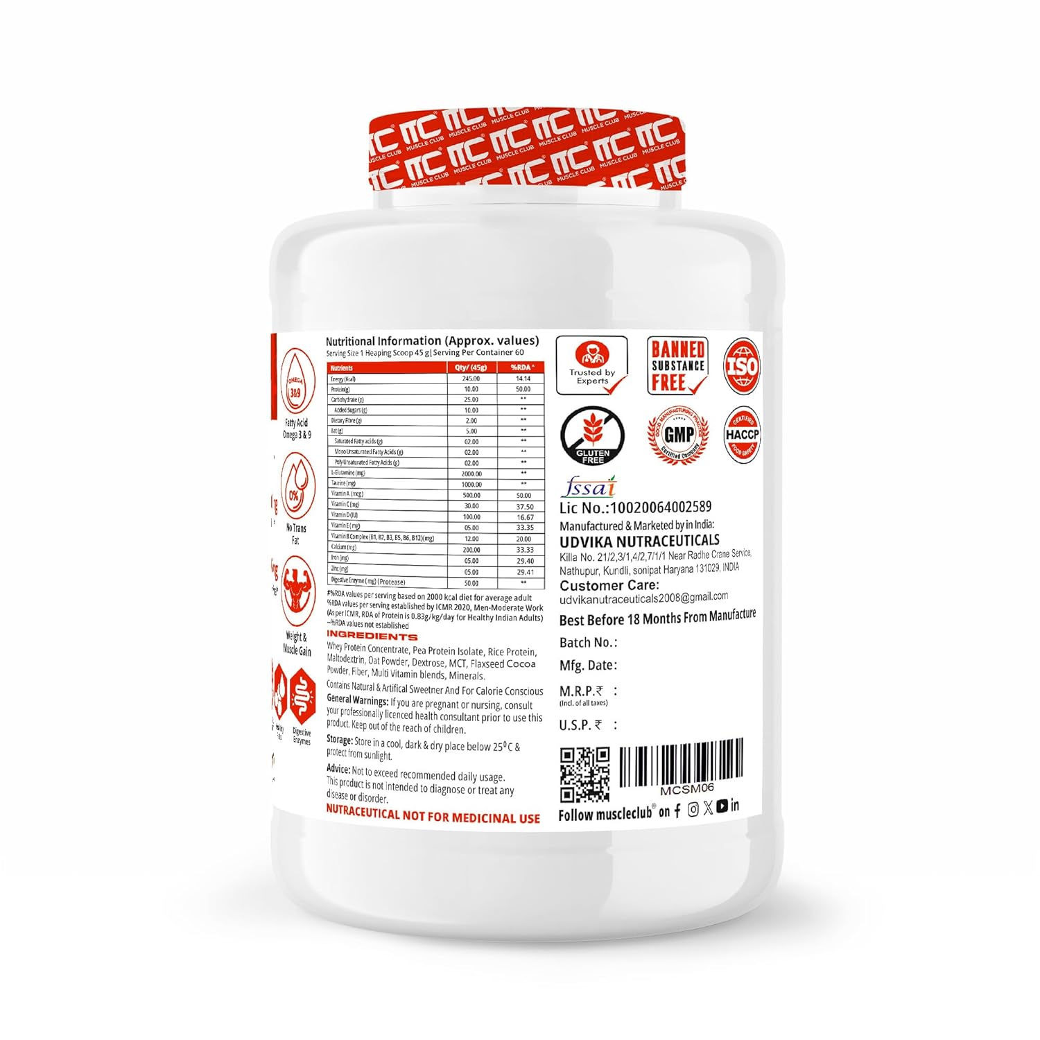 Muscle Club Super Mass Build 2.7kg