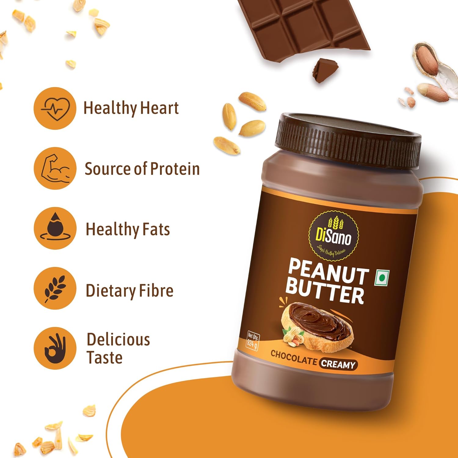 Disano High Protein Peanut Butter 924g