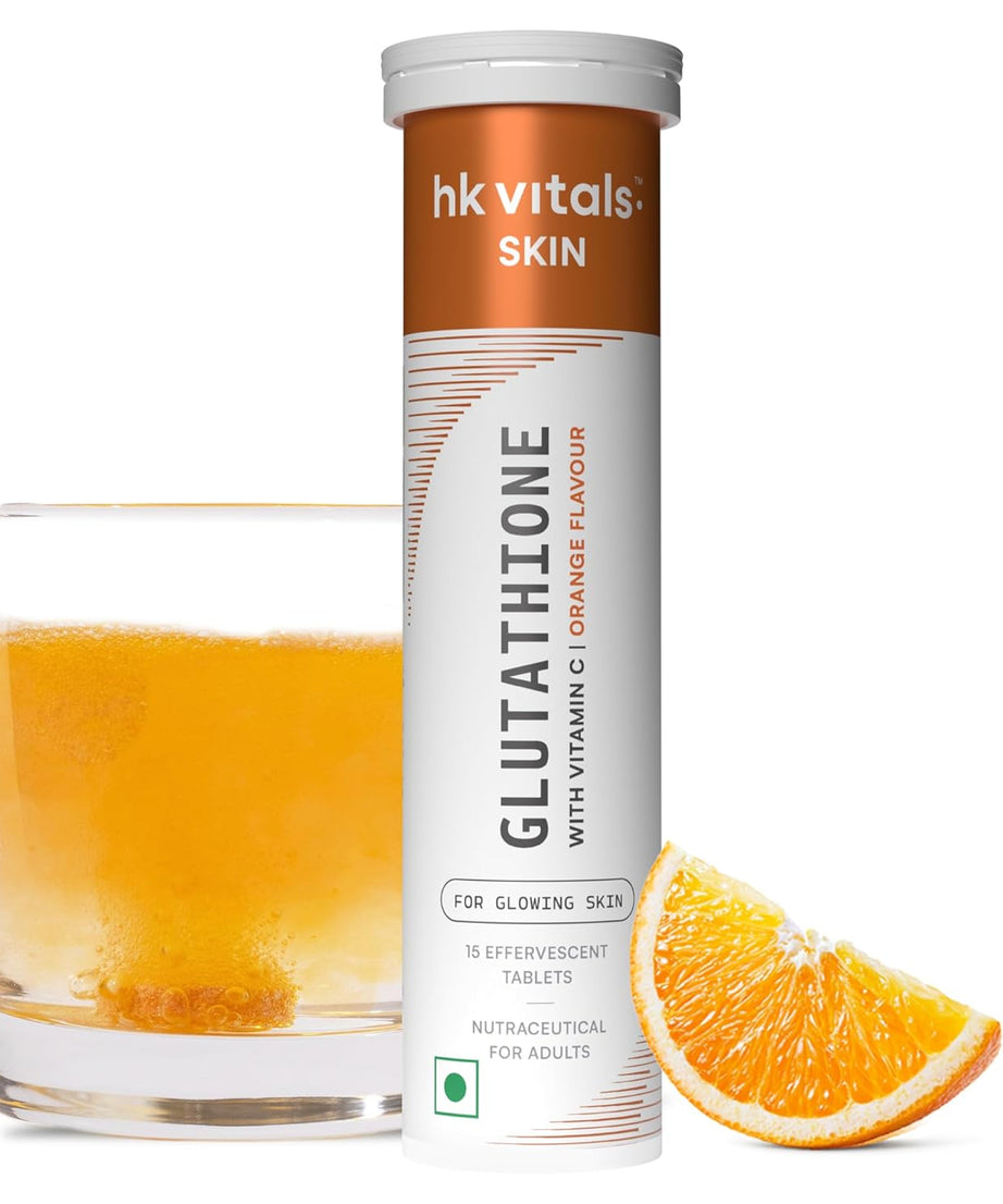 Hk Vitals Skin Glutathione with Vitamin C Orange Flavour 15 Effervescent Tablets
