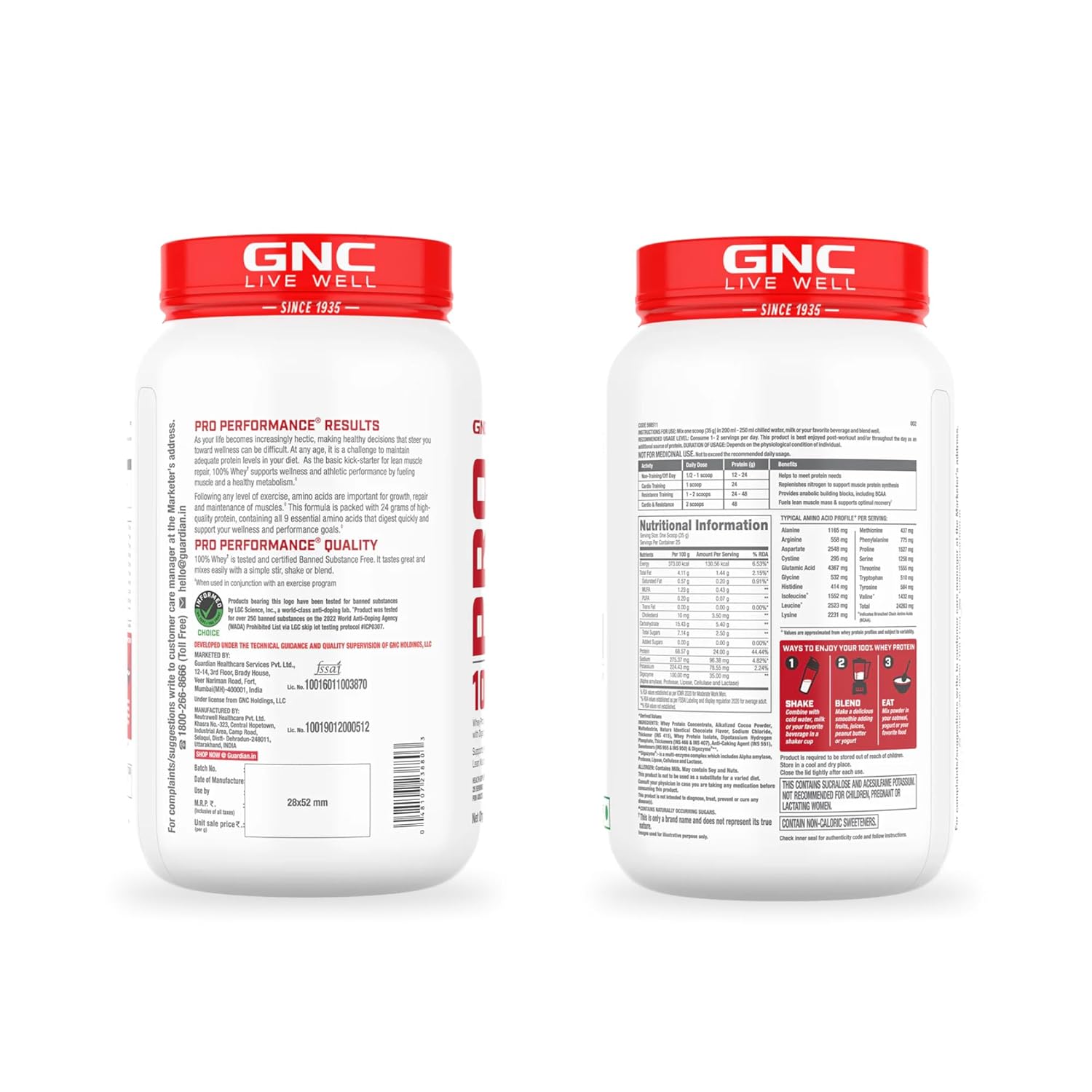 Gnc Pro Performance 100% Whey 907g