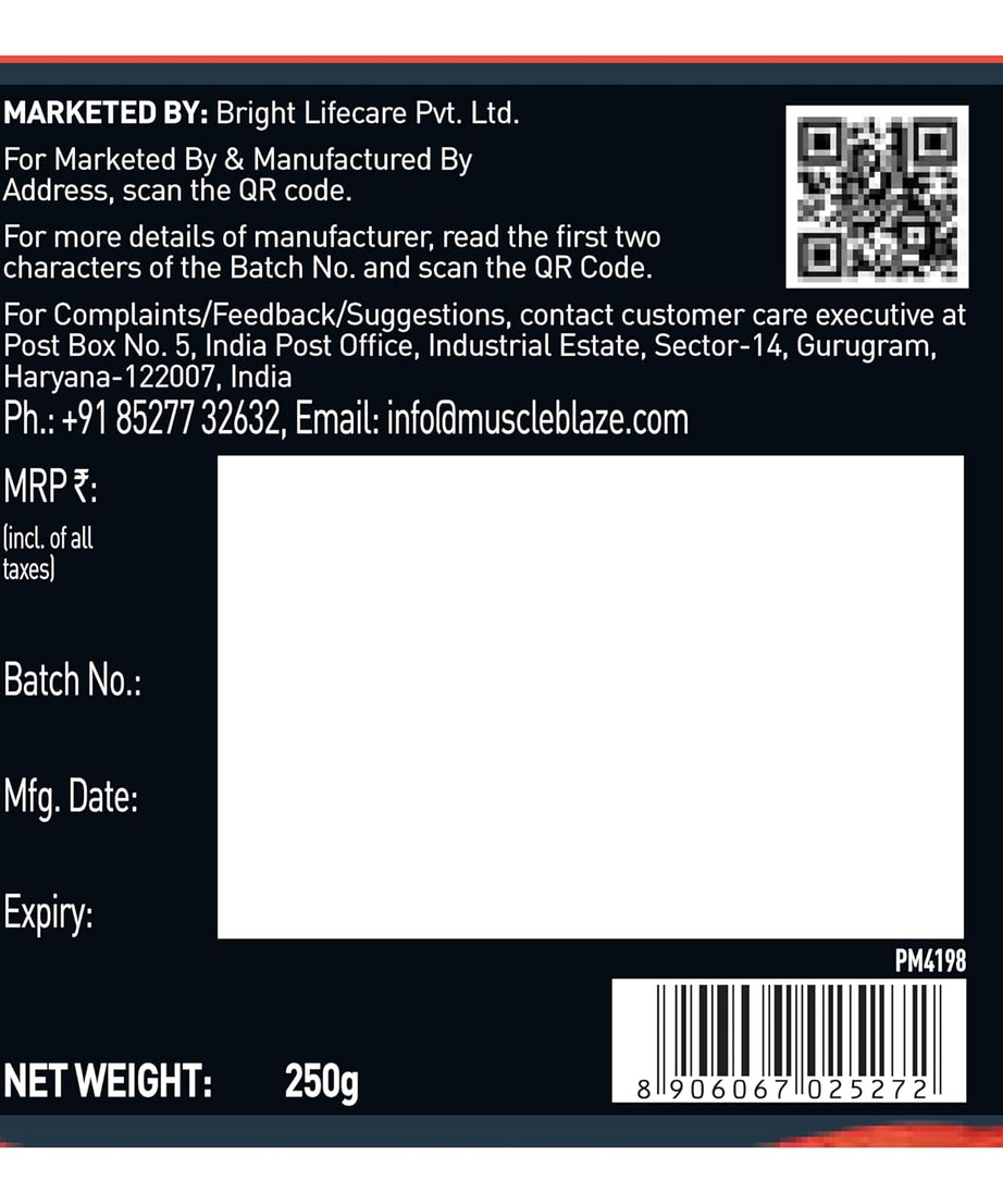 MuscleBlaze Pre-Workout Ripped 250g