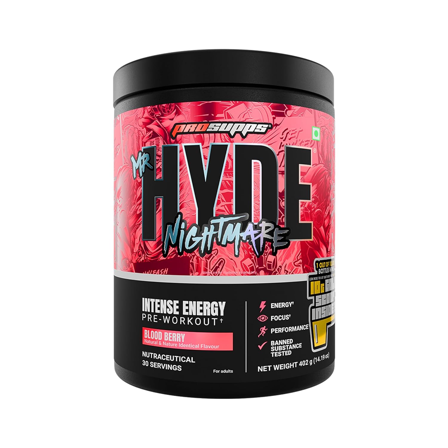 Prosupps Mr Hyde Xtreme Nightmare Pre-Workout 402g