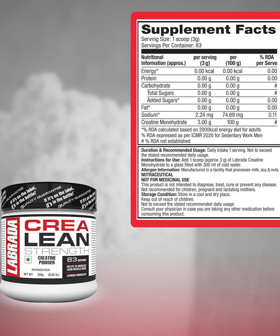 Labrada Crealean Strength Creatine 250g