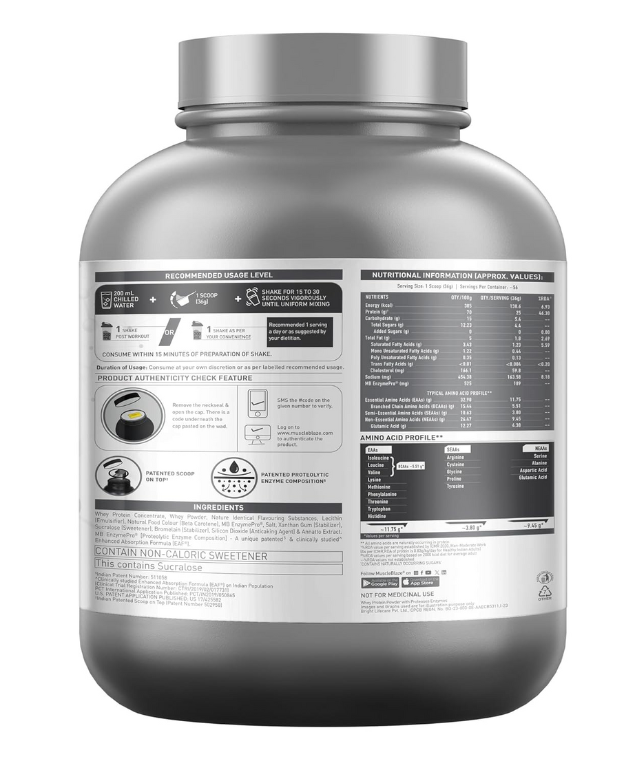 MuscleBlaze Biozyme Performance Whey 2kg