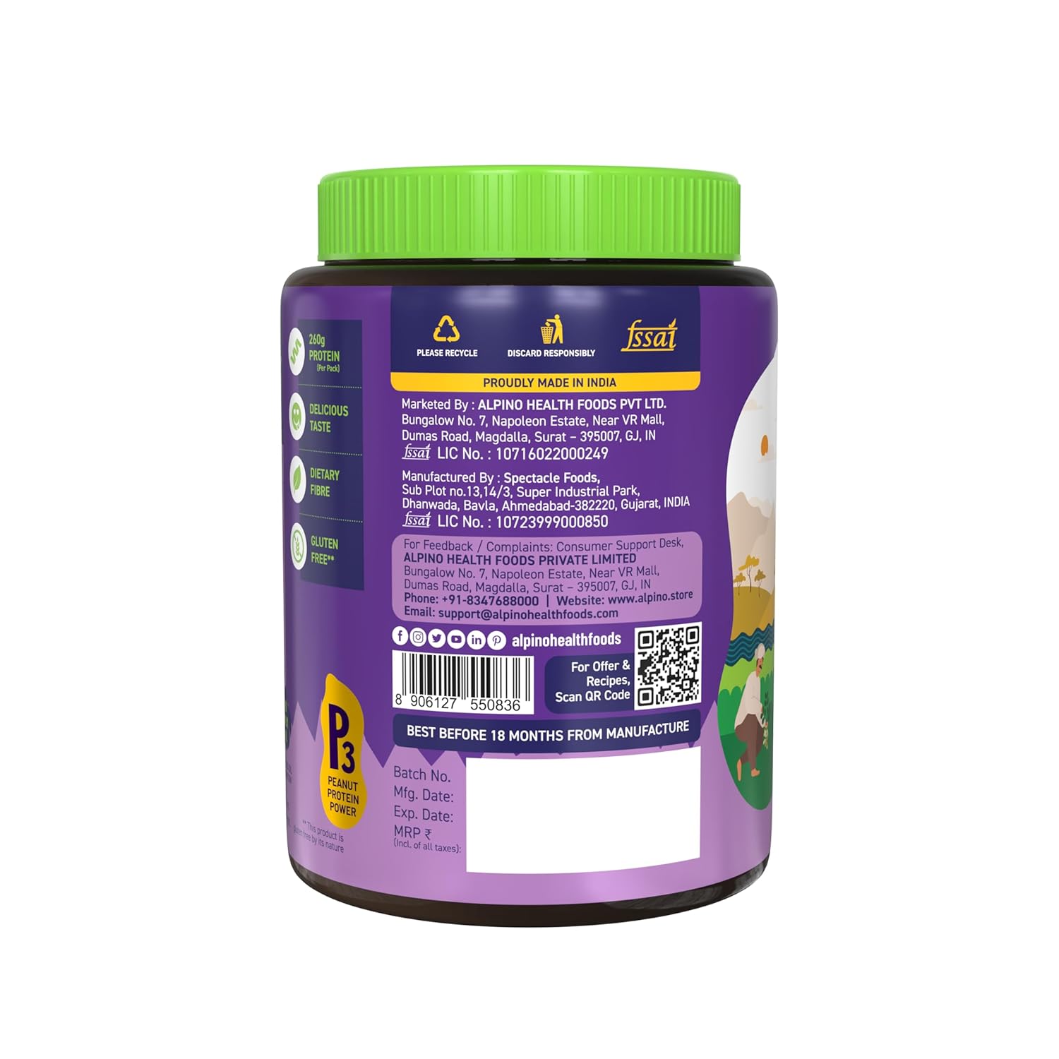 Alpino Chocolate Peanut Butter 1kg