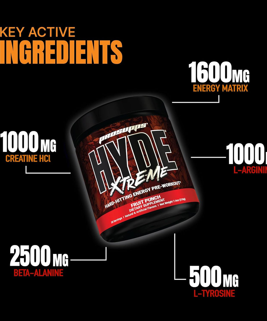 Prosupps Hyde Xtreme Hard Hitting Energy Pre Workout 30servings