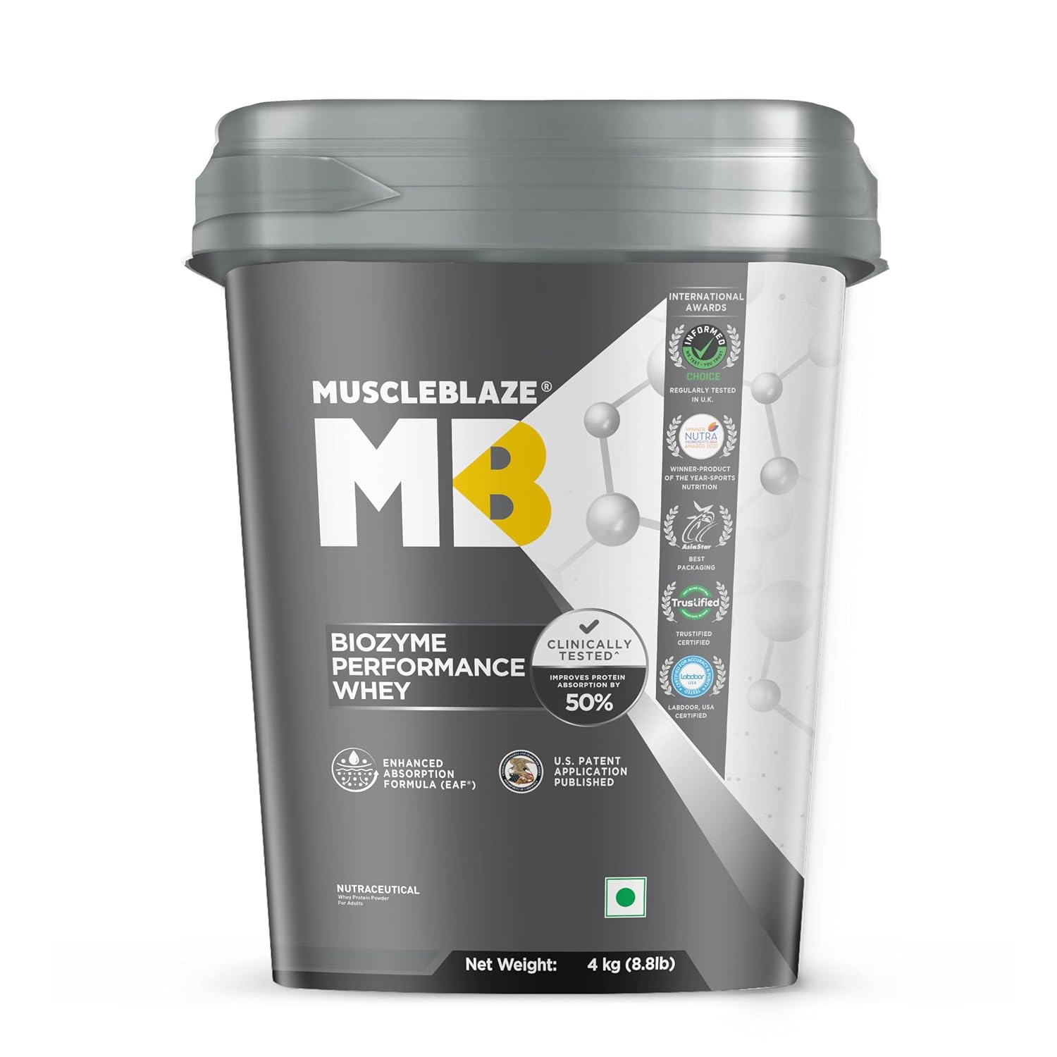 MuscleBlaze Biozyme Performance Whey 4kg
