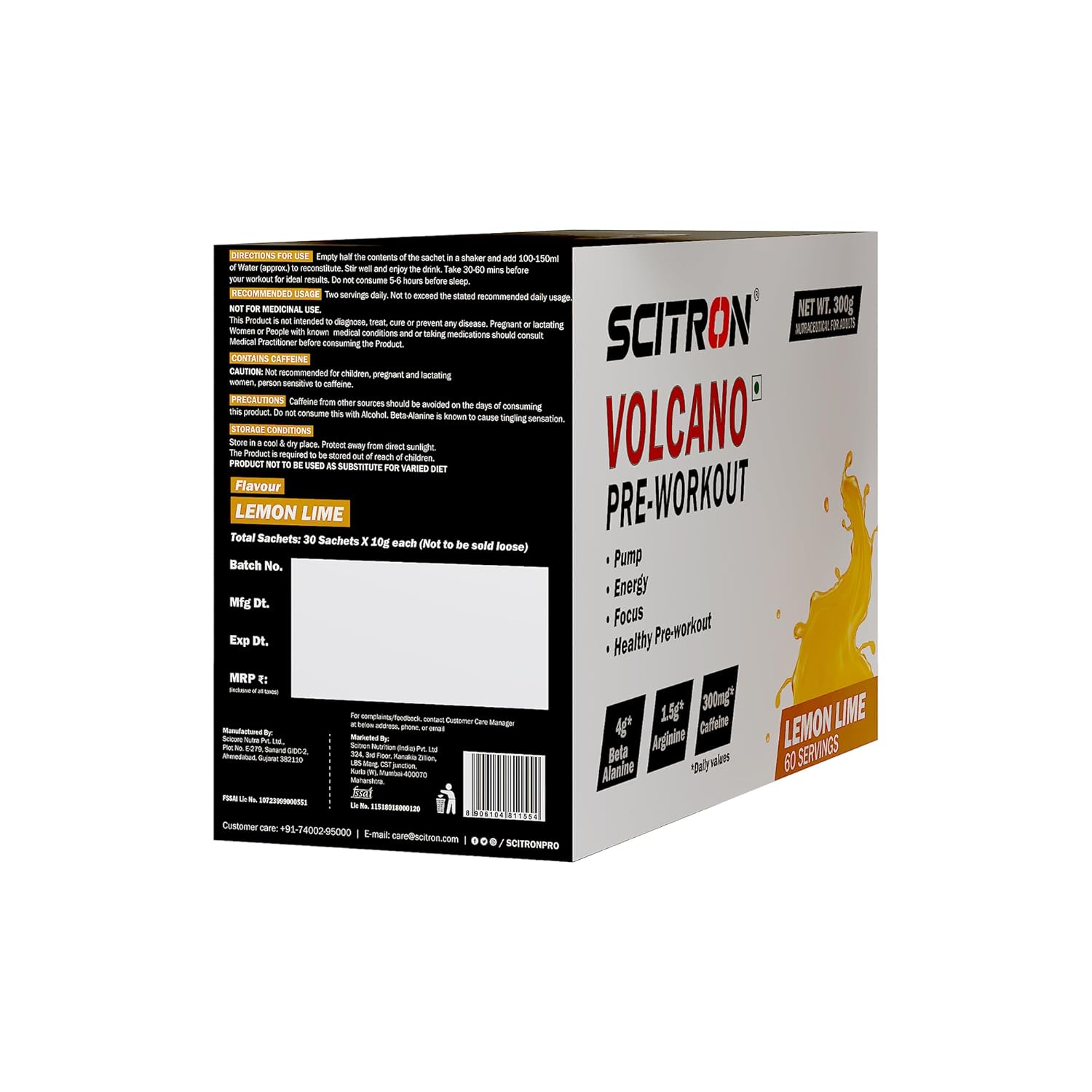 Scitron Volcano Pre Workout 300g