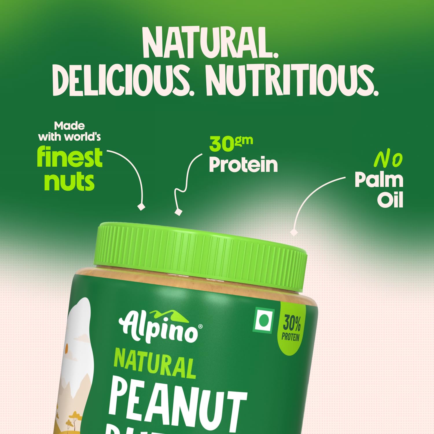 Alpino Natural Peanut Butter Crunch 1kg