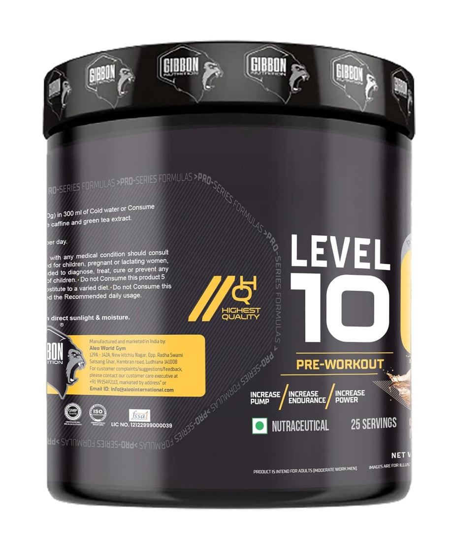 Gibbon Nutrition Level 10 Pre-Workout 250g