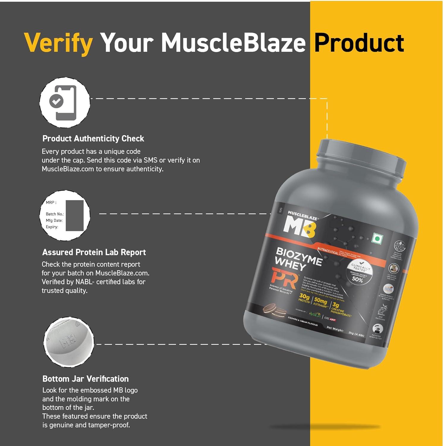 MuscleBlaze Biozyme Whey PR 2kg