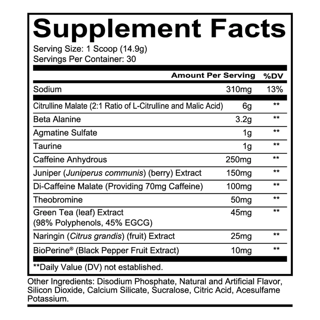 Redcon1 Total War Pre Workout 30servings