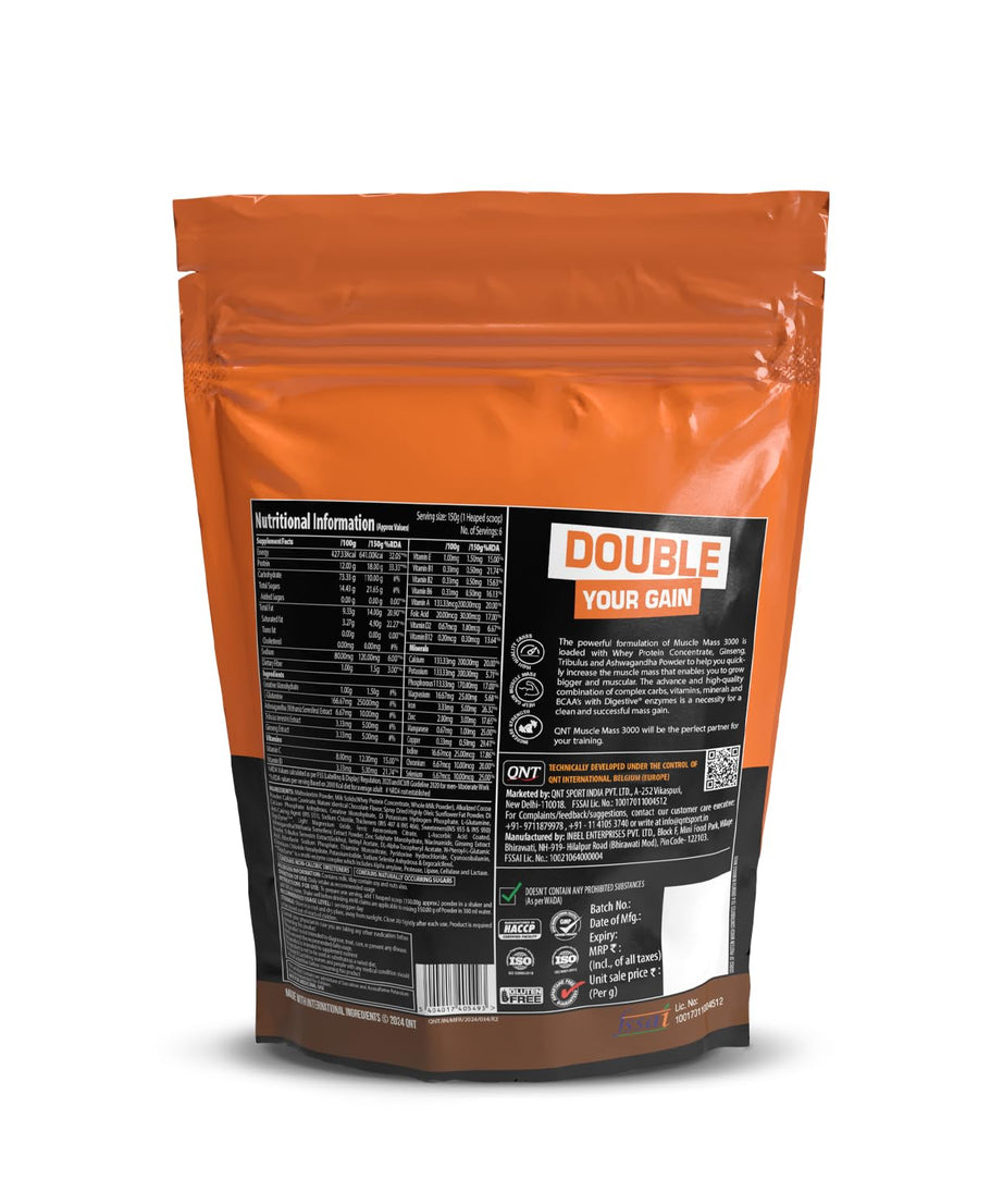 Qnt 3000 Muscle Mass 908g