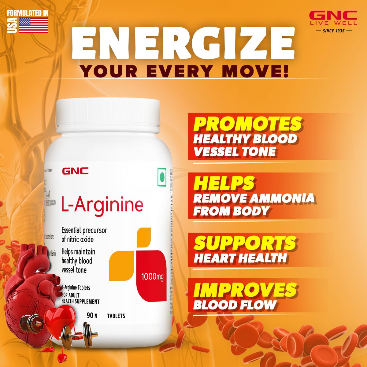 Gnc L-Arginine 1000Mg