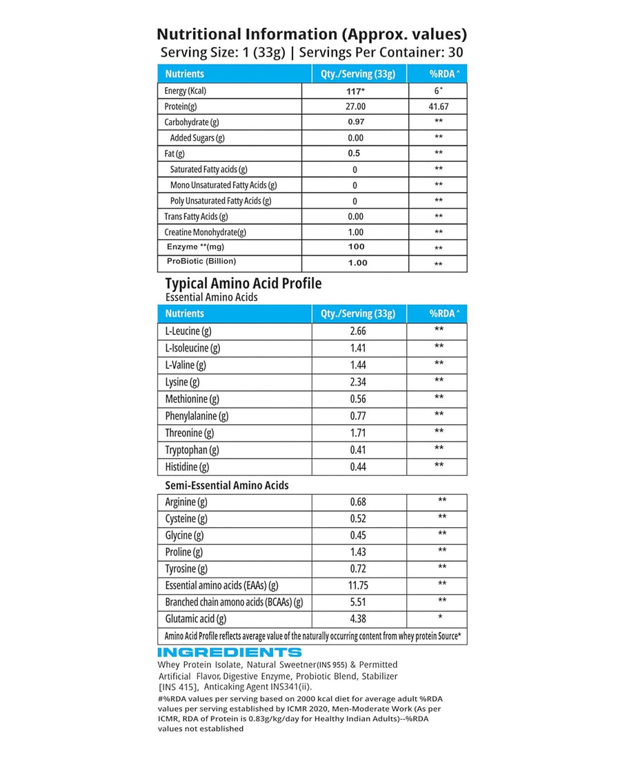 Muscle Club Isolate 100% Protein 1kg