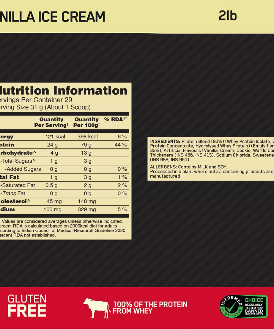 Optimum Nutrition Gold Standard 100% Whey 907g