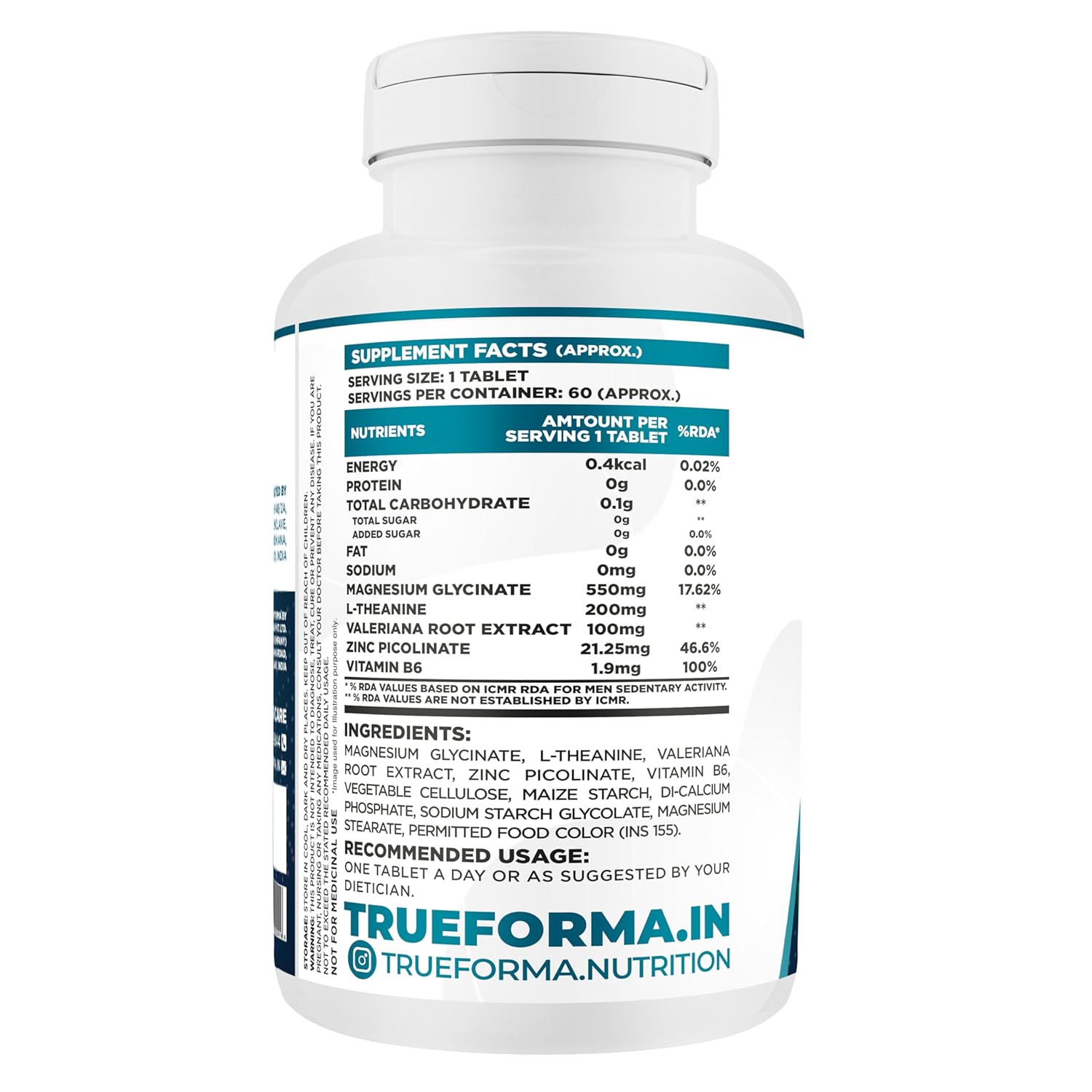 Trueforma ZMA enhanced 60servings