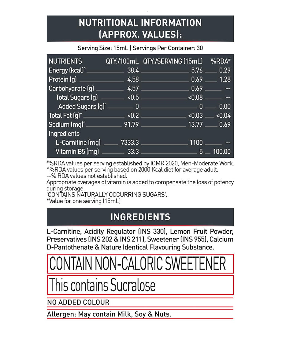 MuscleBlaze L-Carnitine 1100 Mg 450ml