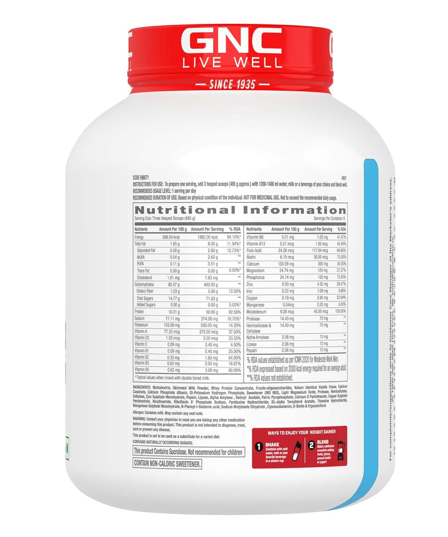 GNC Pro Performance Weight Gainer 3kg