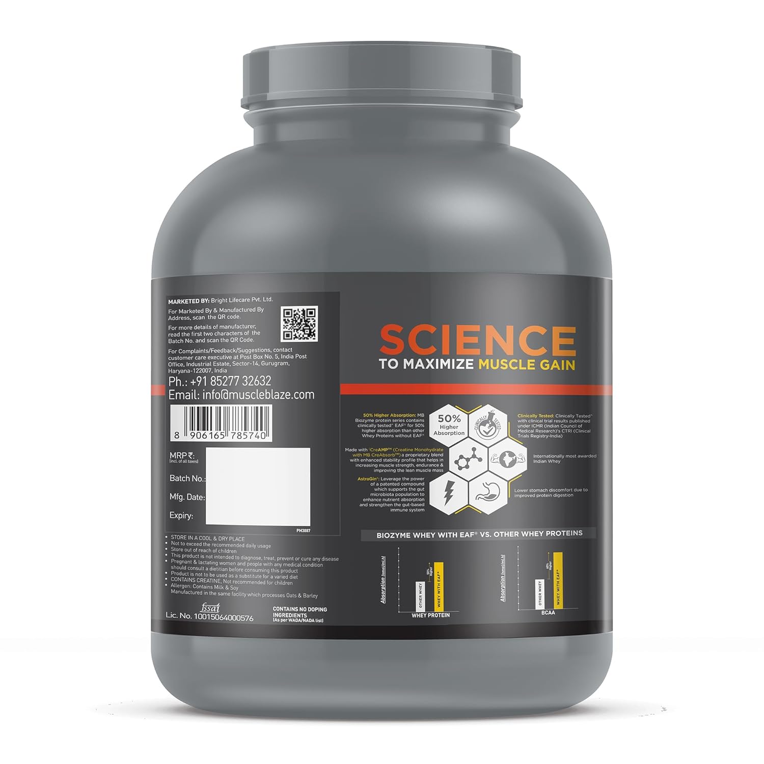 MuscleBlaze Biozyme Whey PR 2kg