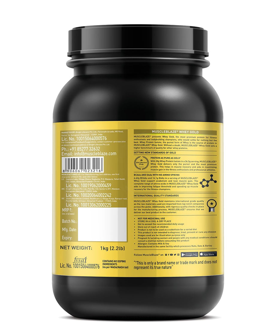 MuscleBlaze Whey Gold 1kg
