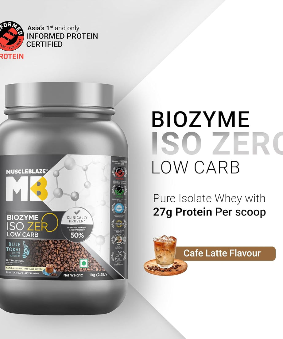 Muscleblaze Biozyme Iso Zero Low Carb 1kg