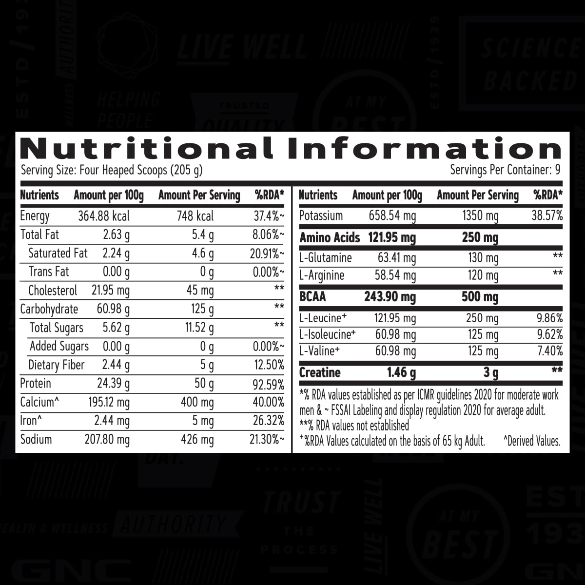 Gnc Amp Mass XXX 2kg