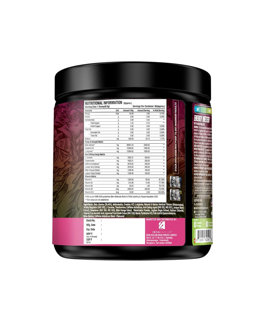 Prosupps Hyde Xtreme Hard Hitting Energy Pre Workout 30servings