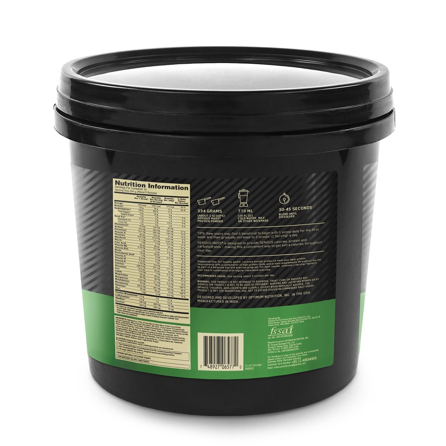 Optimum Nutrition Serious Mass Chocolate Flavour 5kg