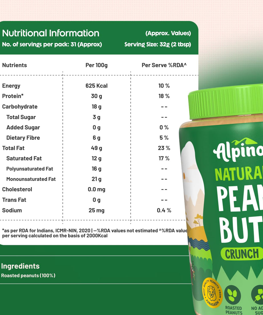 Alpino Natural Peanut Butter Crunch 1kg