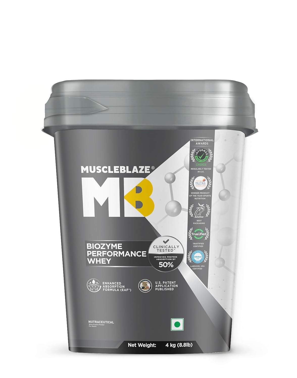 MuscleBlaze Biozyme Performance Whey 4kg