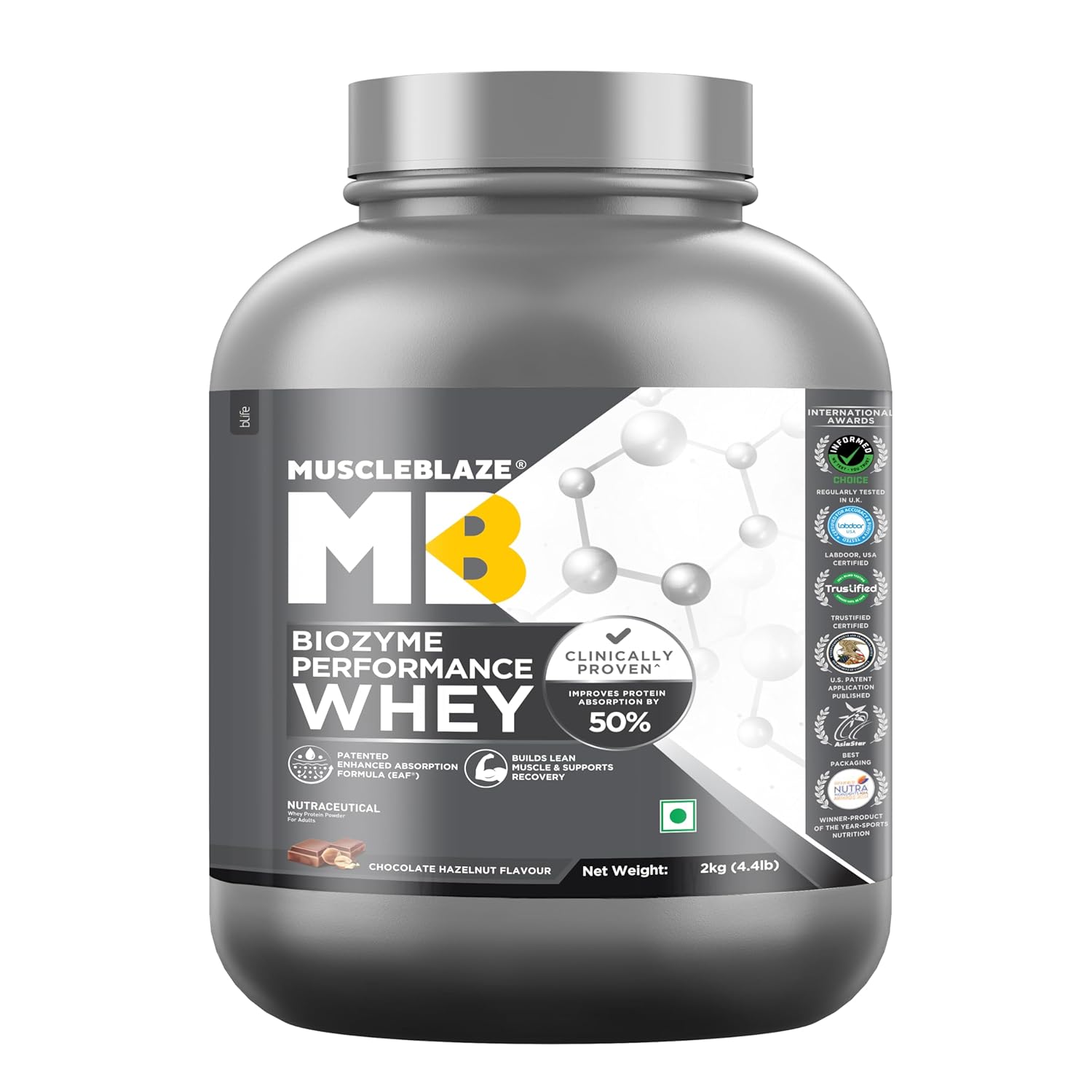 MuscleBlaze Biozyme Performance Whey 2kg