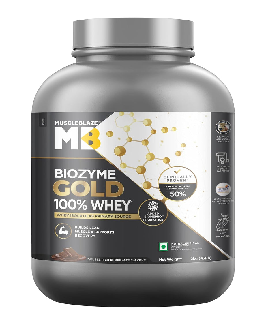 MuscleBlaze Biozyme Gold 100% Whey 2kg