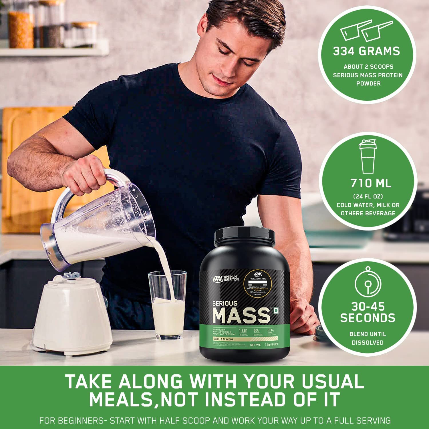 Optimum Nutrition Serious Mass Chocolate Flavour 5kg