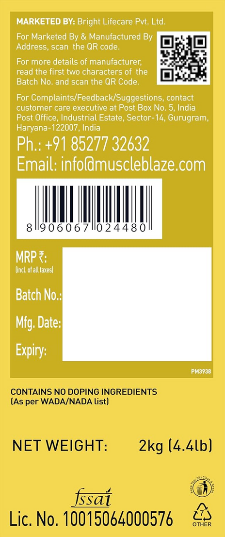 MuscleBlaze Whey Gold 2kg