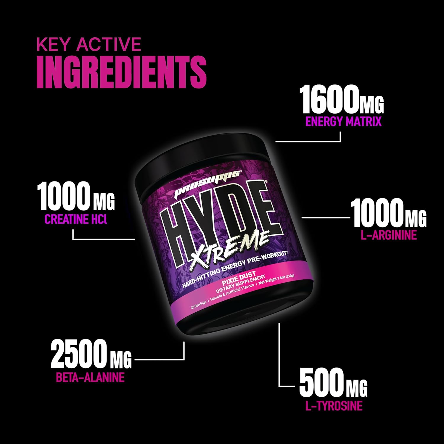 Prosupps Hyde Xtreme Hard Hitting Energy Pre Workout 30servings