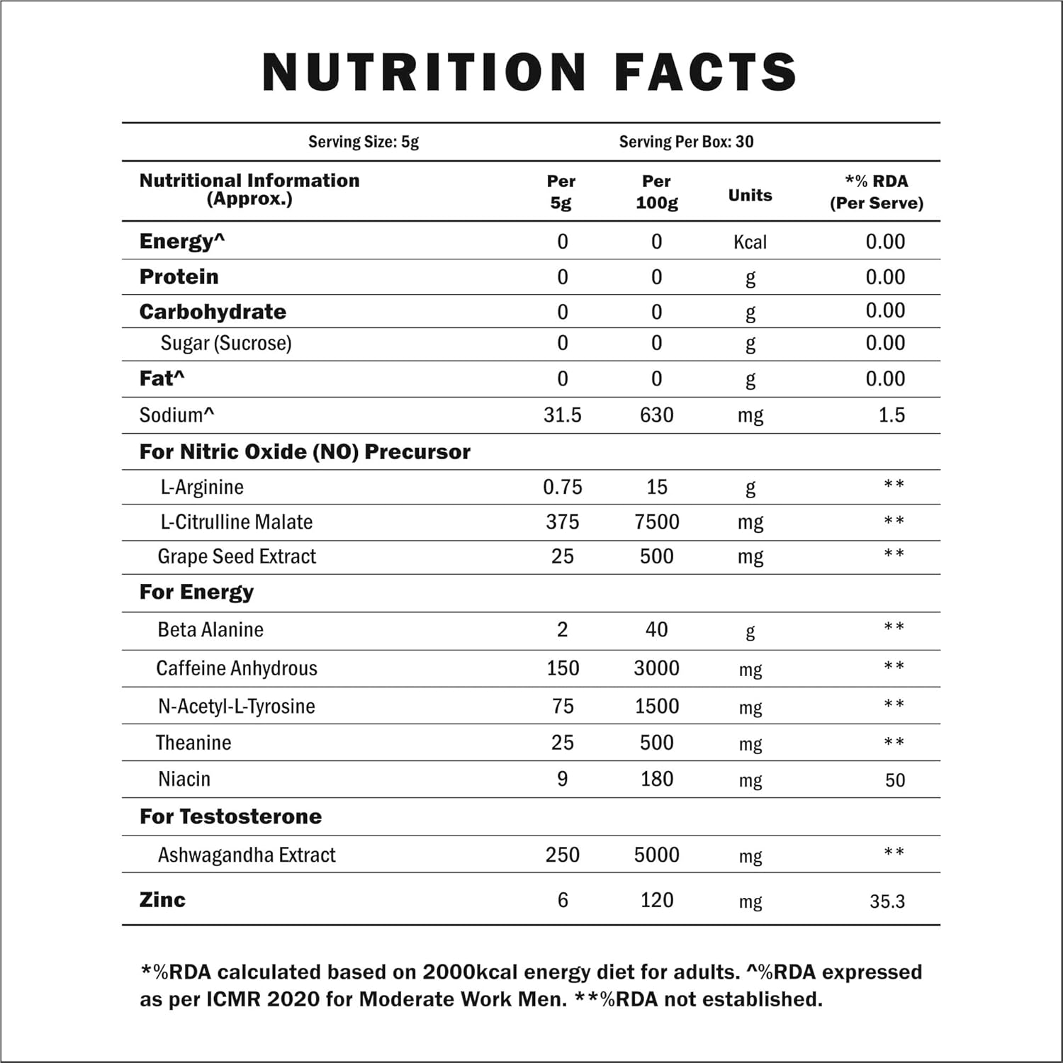Scitron Volcano Pre Workout 150g