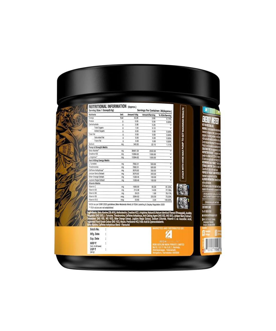 Prosupps Hyde Xtreme Hard Hitting Energy Pre Workout 30servings