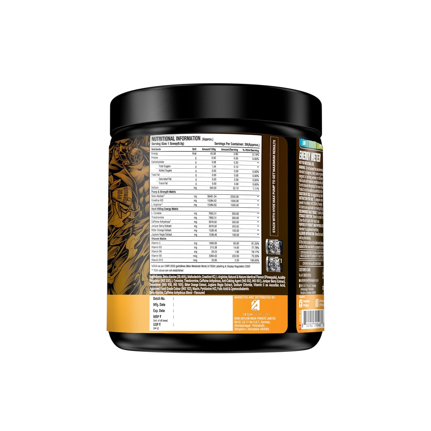 Prosupps Hyde Xtreme Hard Hitting Energy Pre Workout 30servings